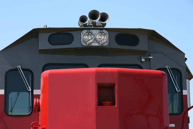 Train horns, lights, engine and windows