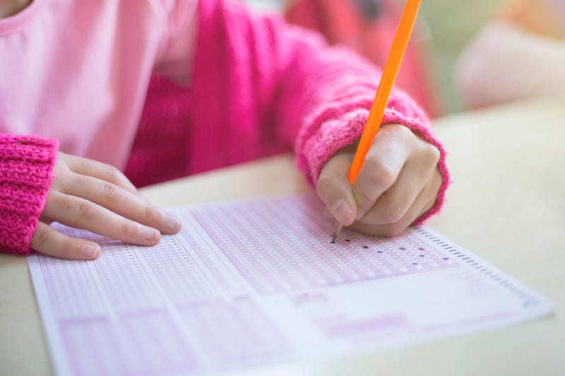 kid taking test