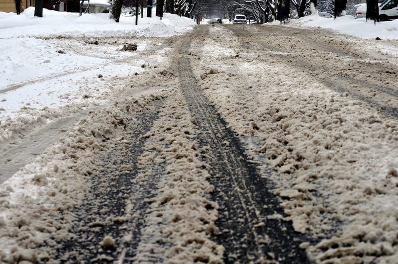 snow on road