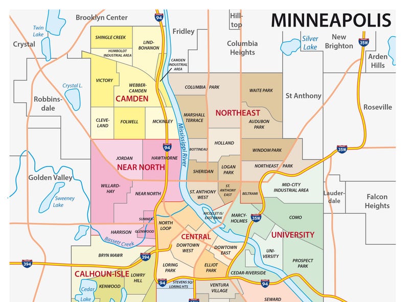 City of Minneapolis, Map