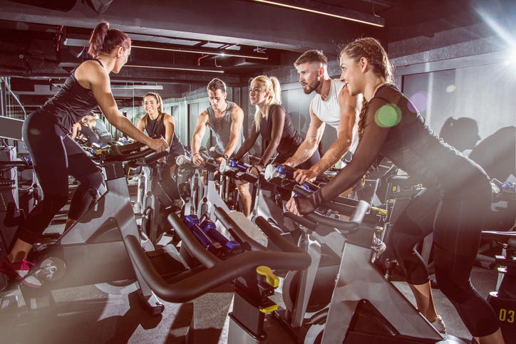 Spin Class At Gym