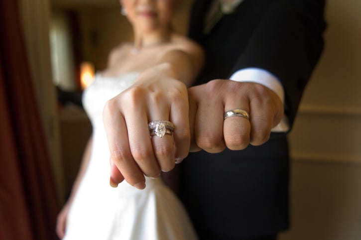 wedding bride and groom