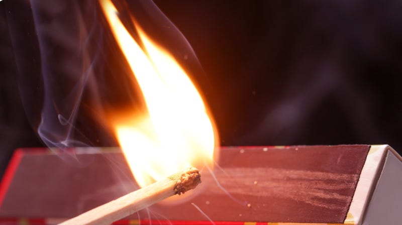 Lit matches
