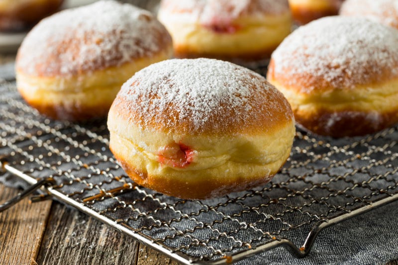 Homemade Polish Paczki Donuts