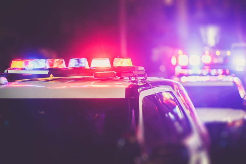 Police squad cars at an incident scene