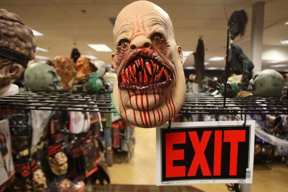 A Halloween store, located in a defunct Circuit City consumer electronics store building on October 21, 2009 in Burbank, California.