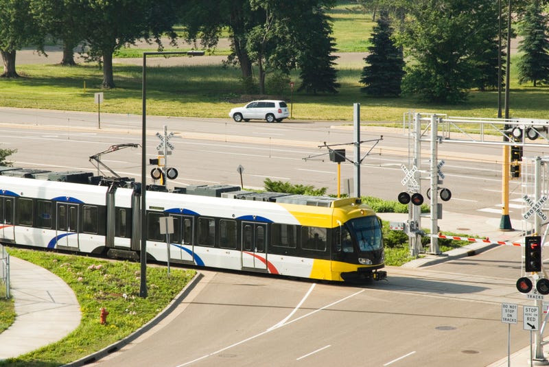 Light rail train.