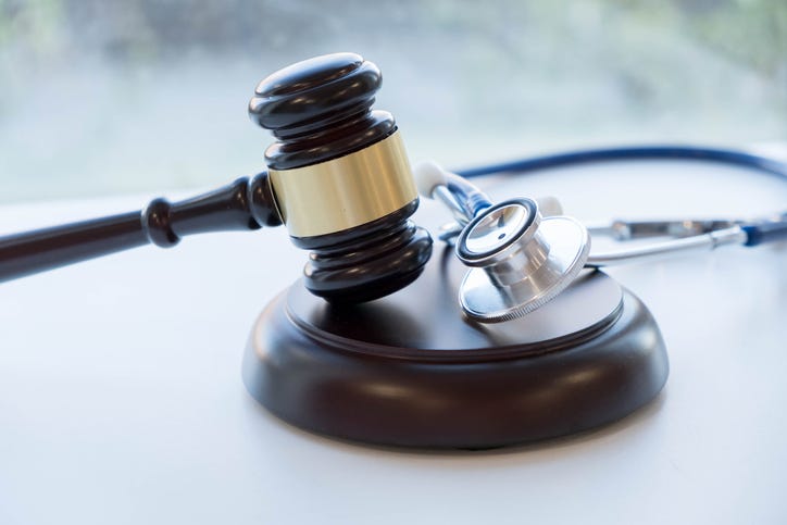 gavel and stethoscope