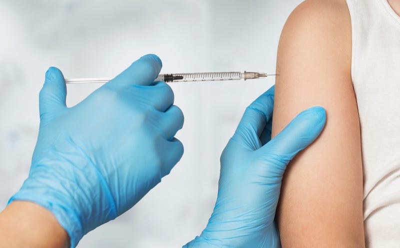 Kid vaccine stock photo. 