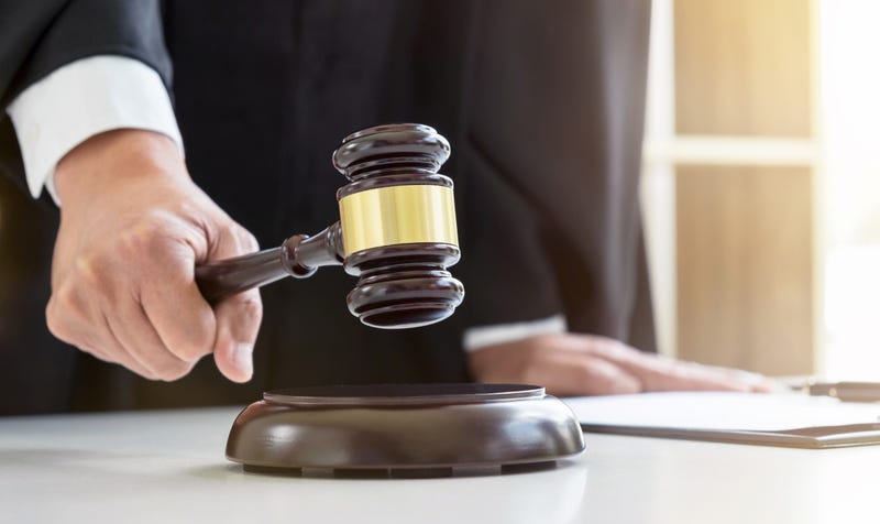 Judge and gavel stock photo. 