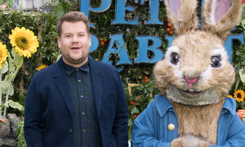 James Corden and Peter Rabbit