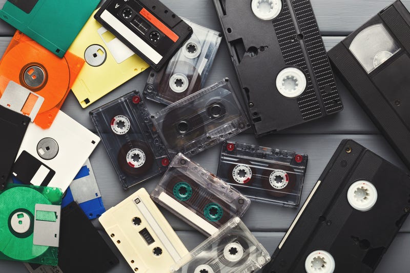 VHS, cassettes & floppy disks