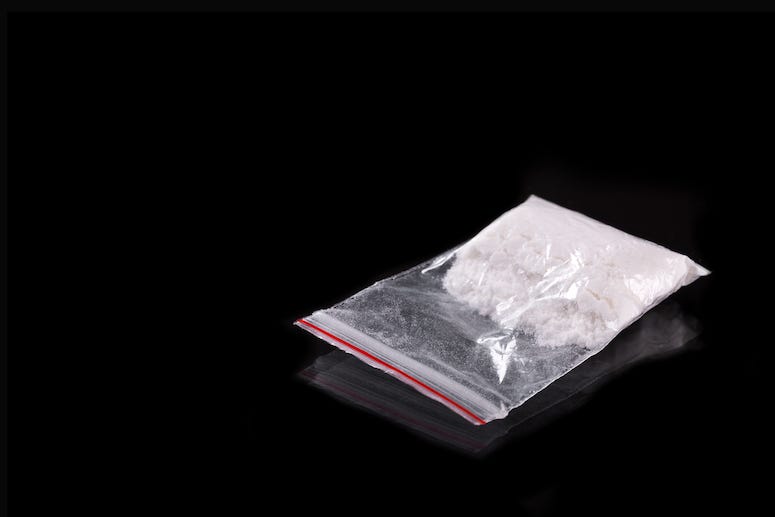Baggie of crystal meth