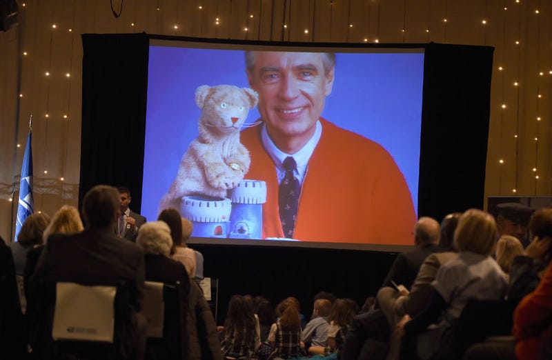 general view of atmosphere as the U.S. Postal Service Dedicates the Mister Rogers Forever Stamp at WQED's Fred Rogers Studio