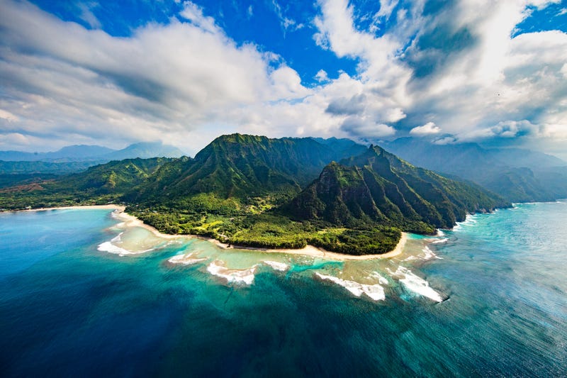 The Na Pali Coast of Kauai.