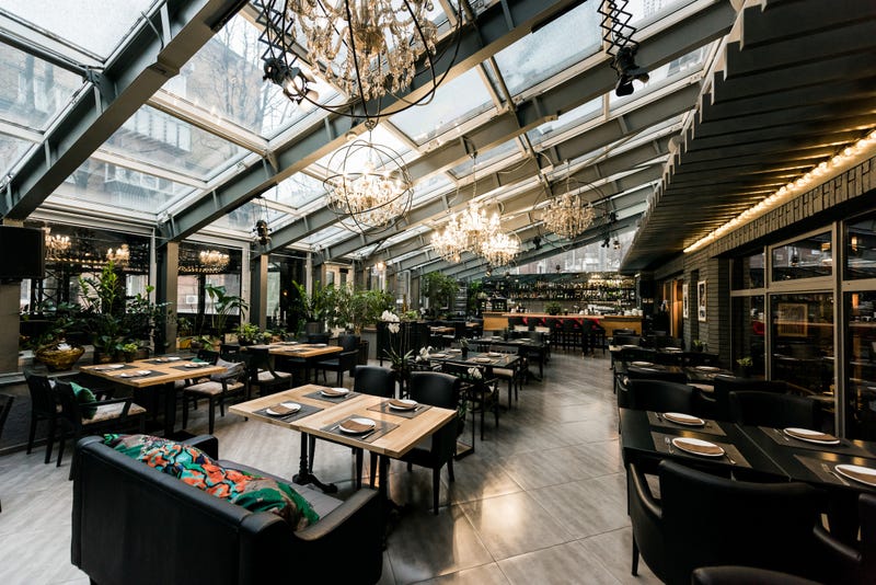 A high-end restaurant's interior