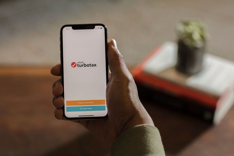 Turbo Tax is displayed on devices on February 22, 2018 in San Francisco, California.