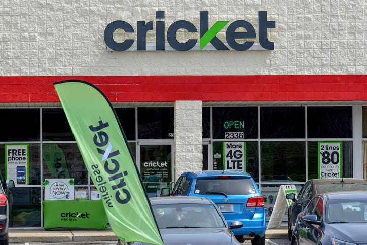 The exterior of a Cricket Wireless store
