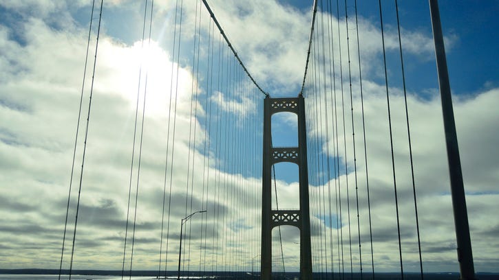 "It'll crush ya; it'll kill ya." Video highlights dangers of falling ice on the Mackinac Bridge [WATCH]