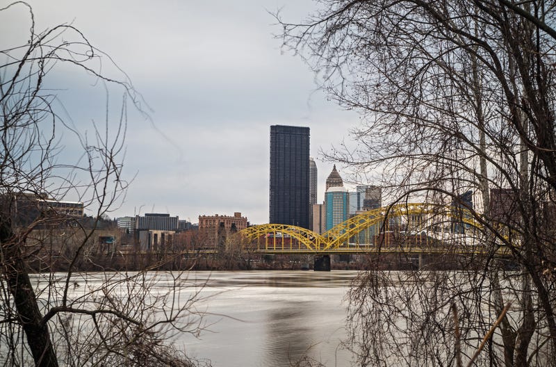 Flooded rivers near Pittsburgh