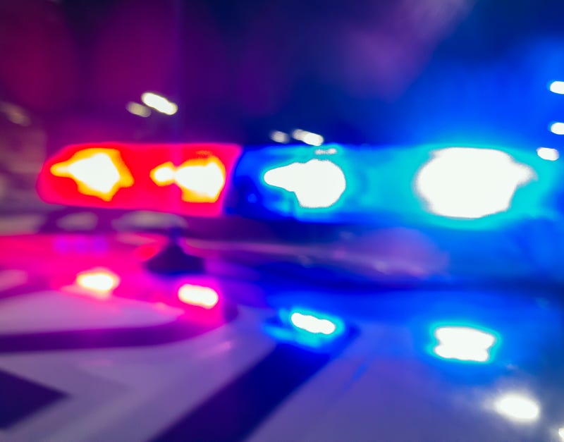 police lights flashing