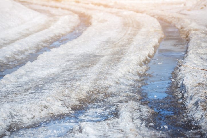 slushy road conditions