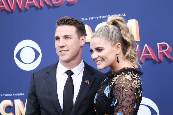  Alex Hopkins and Lauren Alaina attend the 53rd Academy of Country Music Awards