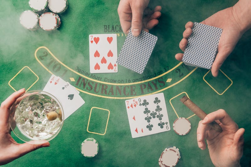 A smoky casino.
