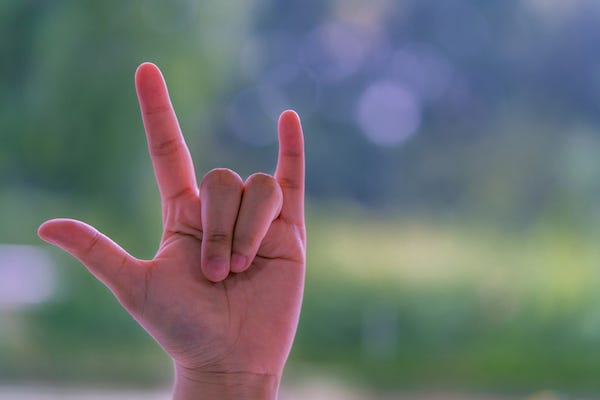 Sign language for love
