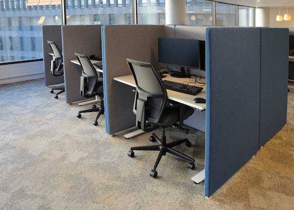 Cubicles in a vacant office