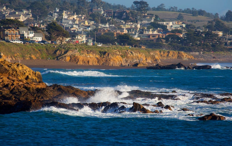 The Pacific Ocean coastline at Cambria, California