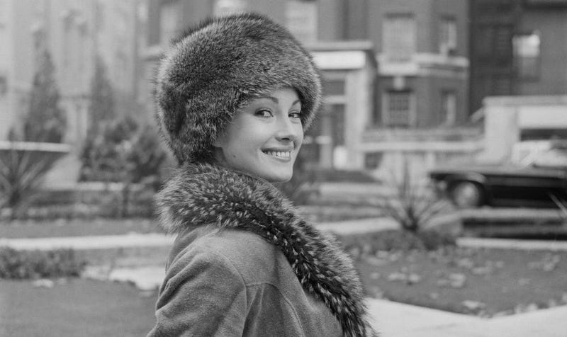Jane Seymour at a press reception in London, after signing to star in the James Bond film 'Live and Let Die', 11th October 1972.