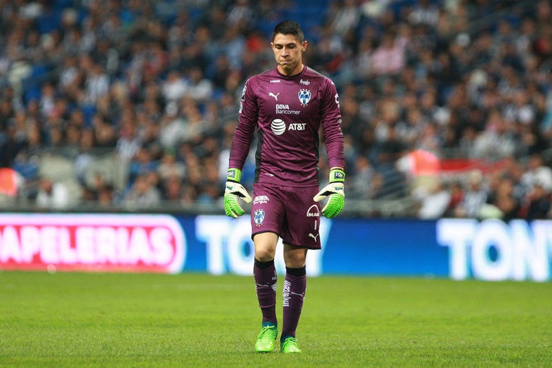 Goalkeeper Hugo Gonzalez of Monterrey reacts during the quarter finals second leg match between Monterrey and Tijuana as part of the Torneo Clausura 2018 Liga MX at BBVA Bancomer Stadium on May 5, 2018 in Monterrey, Mexico