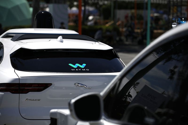 Waymo self-driving vehicles are displayed at the Google I/O 2018 Conference at Shoreline Amphitheater on May 8, 2018 in Mountain View, California.