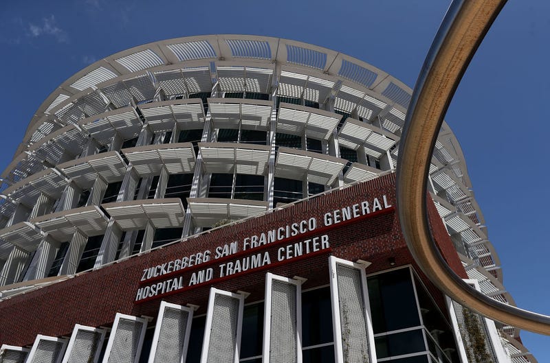 A view of the Zuckerberg San Francisco General Hospital and Trauma Center on May 16, 2018 in San Francisco, California.