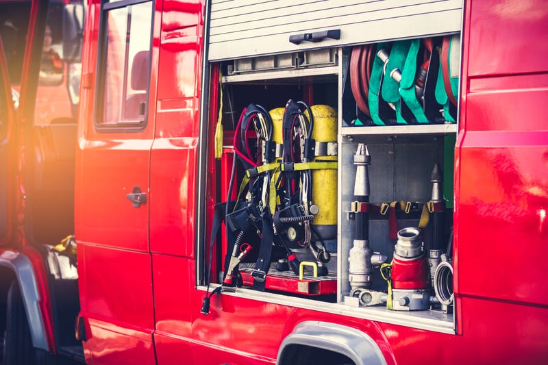 Fire truck stock photo.