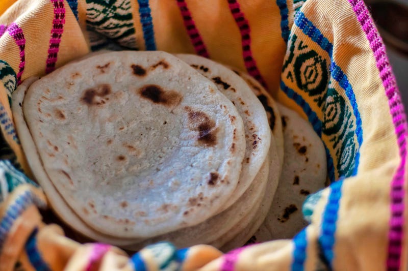 Tortilla made by hand at Guatemala, Mexico and Central America