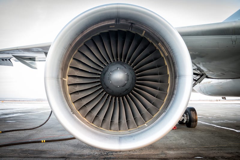 Plane engine stock photo. 