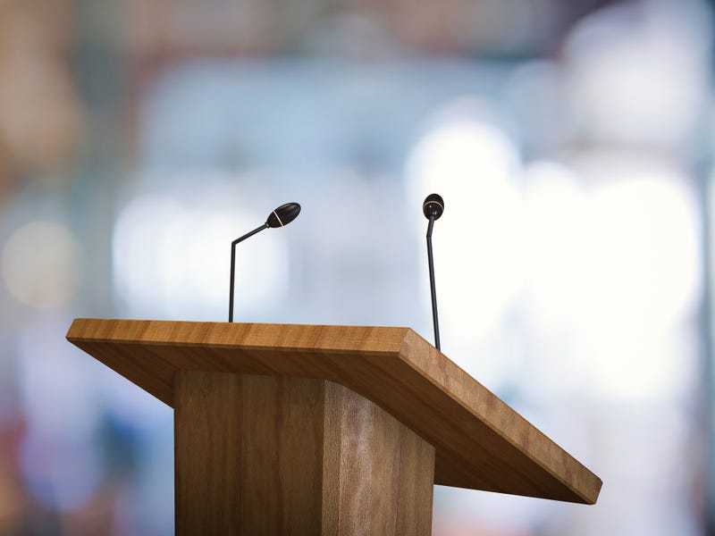 Stock photo of podium