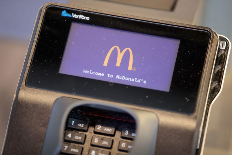 A credit card scanner sits on the counter of a McDonald's restaurant located inside the new corporate headquarters on June 4, 2018 in Chicago, Illinois. The company headquarters recently returned to the Chicago, which it left in 1971, from suburban Oak Brook. Approximately 2,000 people will work from the building. (Photo by Scott Olson/Getty Images)