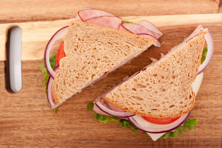 Diagonal Cut Sandwich