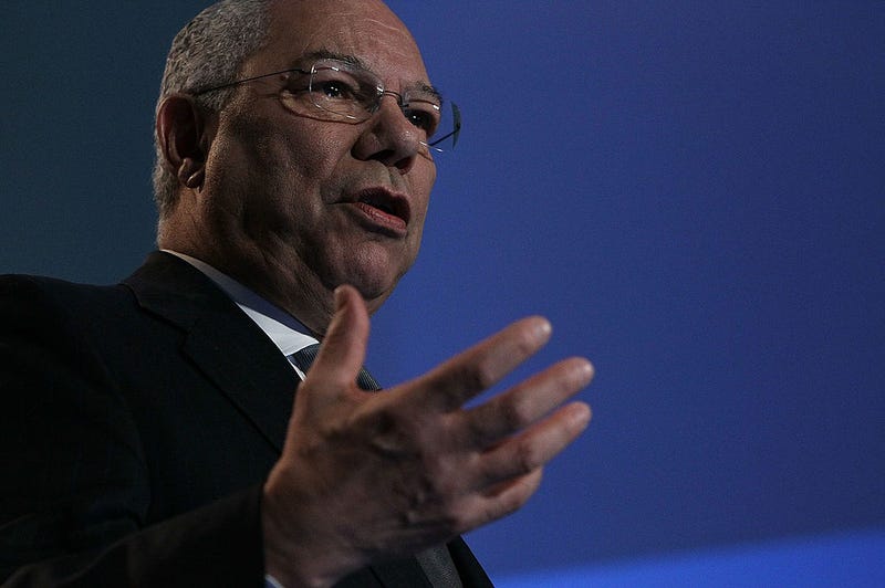 Former Secretary of State and Bloom Energy Board member Colin Powell speaks during a Bloom Energy product launch on February 24, 2010 at the eBay headquarters in San Jose, California.