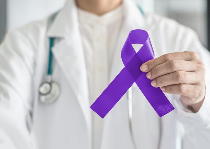 pancreatic cancer awareness purple ribbon