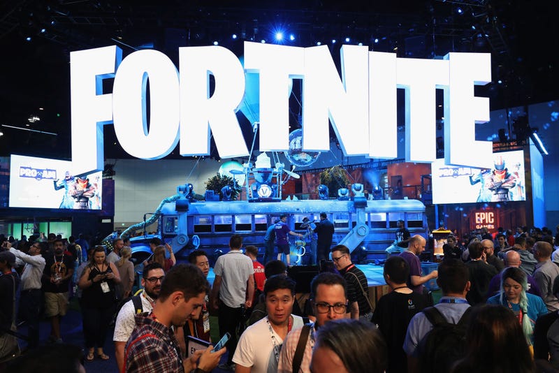  Game enthusiasts and industry personnel visit the 'Fortnite' exhibit during the Electronic Entertainment Expo E3 at the Los Angeles Convention Center.