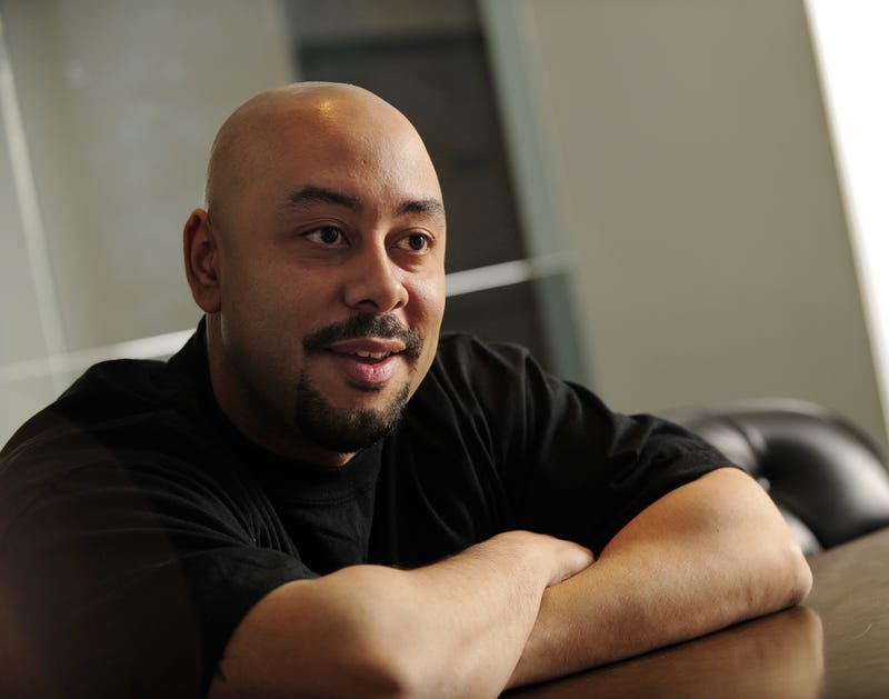 Raymond Santana, exonerated in the Central Park Jogger case from 1989, in the offices of his attorney, Jonathan Moore.