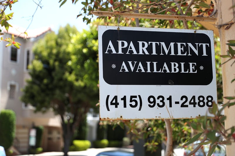 A rental vacancy sign is posted in front of an apartment on June 13, 2018 in San Francisco, California.