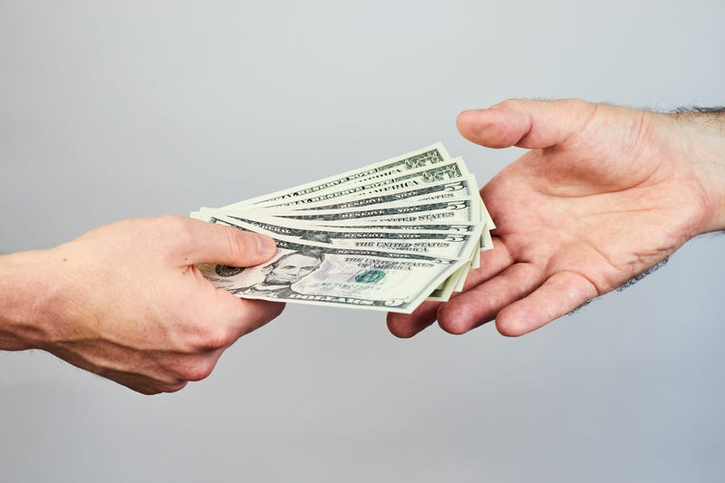 Person making a donation 