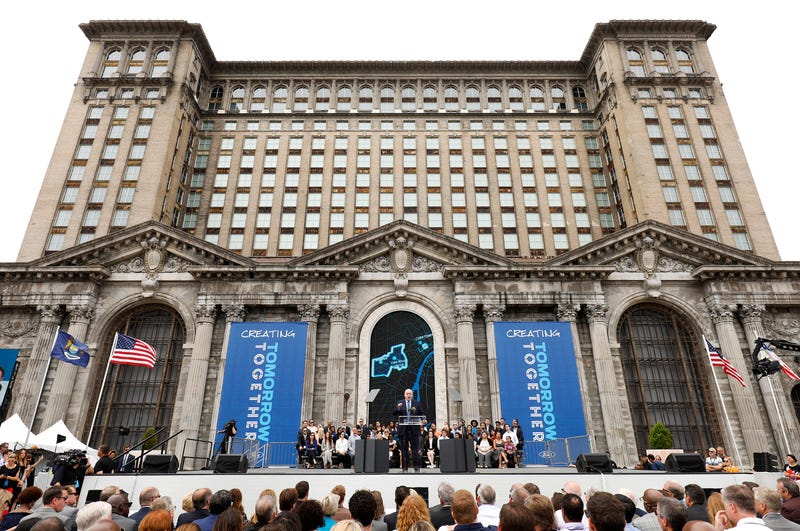 Michigan Central Station in 2018 before Ford began renovations.