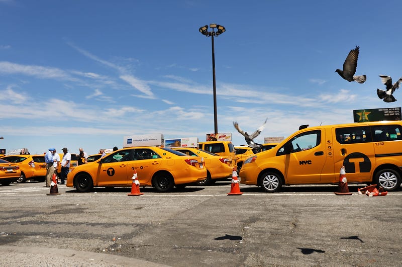 Taxis line up at John F. Kennedy Airport