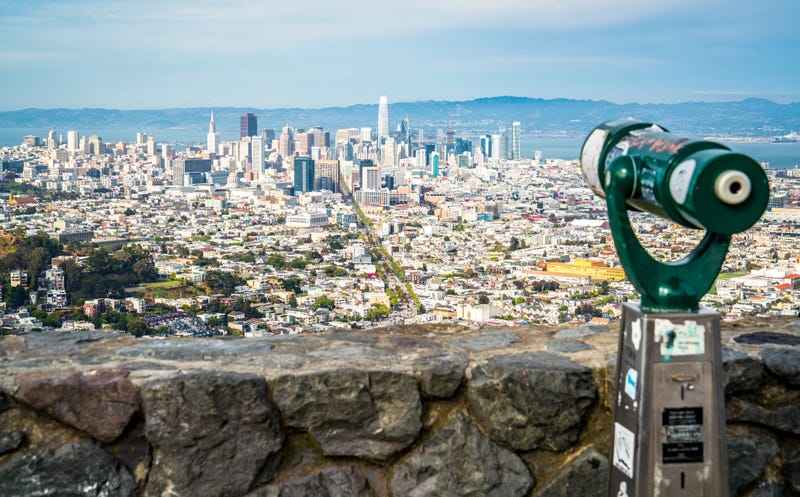 The Twin Peaks area has some of the most beautiful views of the city.